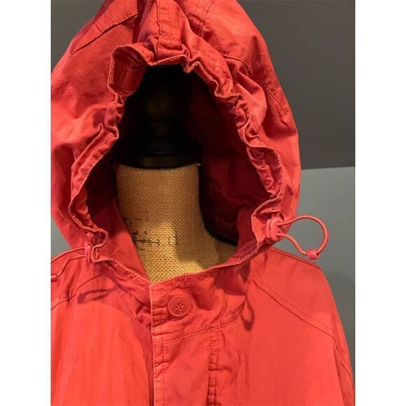 Dockers Men's Red Hooded Windbreaker Jacket Size L Casual Zip-Up - Picture 2 of 15